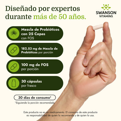 Swanson Probiótico Epic Pro de 25 cepas, 30 Cápsulas
