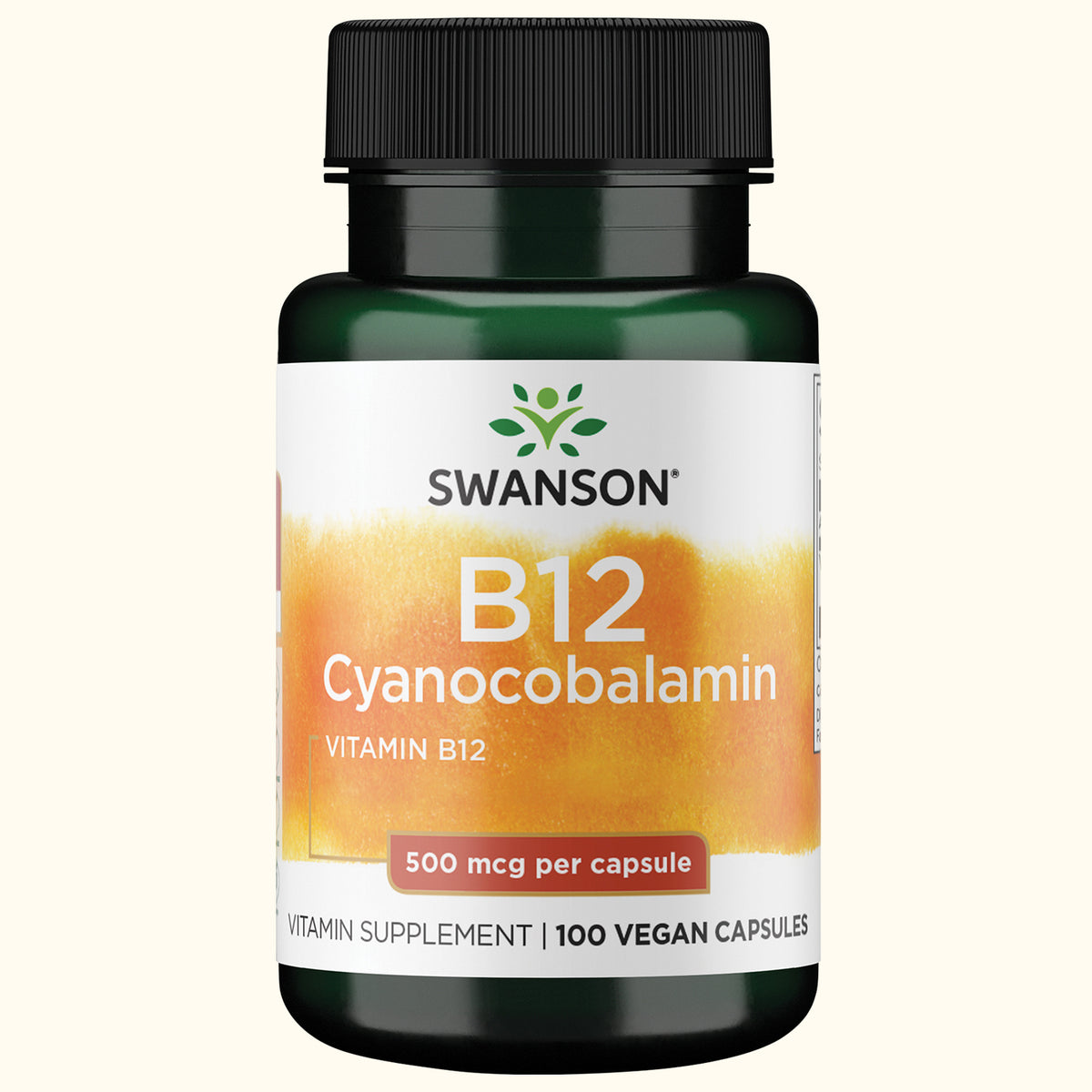 Swanson Vitamina B-12 (Cianocobalamina) 500 mcg, 100 Cápsulas