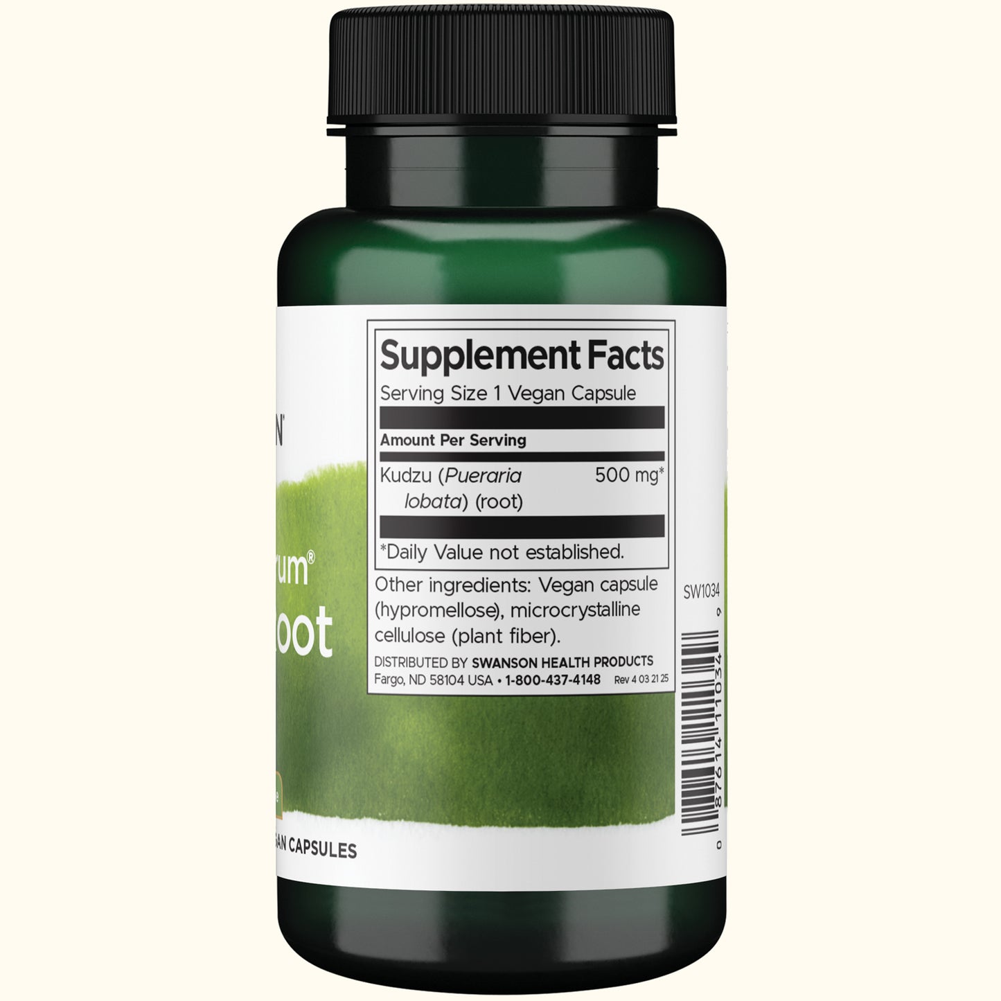 Swanson Suplemento de Raíz de Kudzu 500 mg, 60 Cápsulas