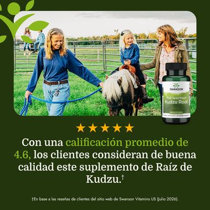 Swanson Suplemento de Raíz de Kudzu 500 mg, 60 Cápsulas