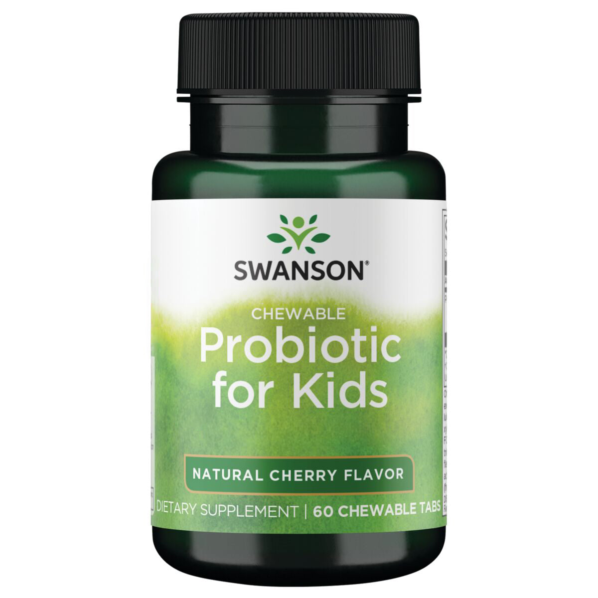 Swanson Probiótico masticable para niños - Sabor natural a cereza, 60 masticables