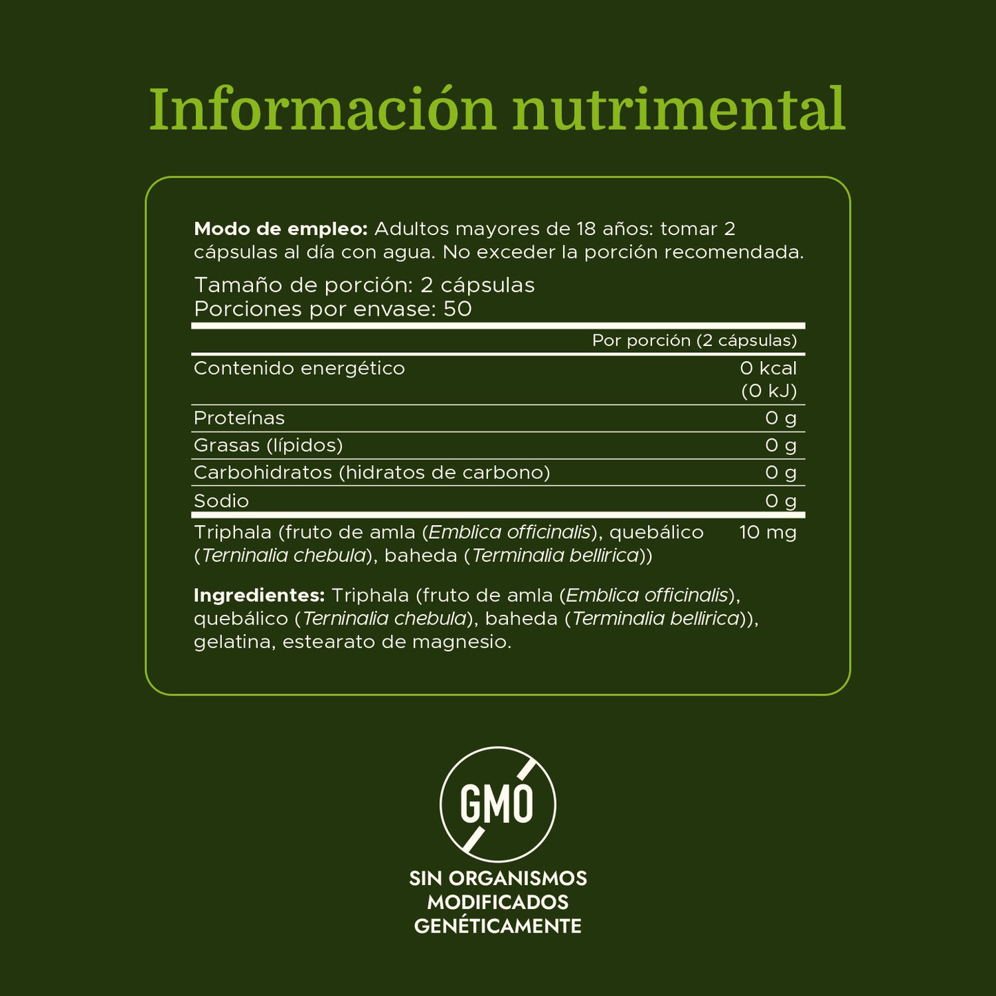 Swanson Suplemento de Triphala 500 Mg, 100 Cápsulas