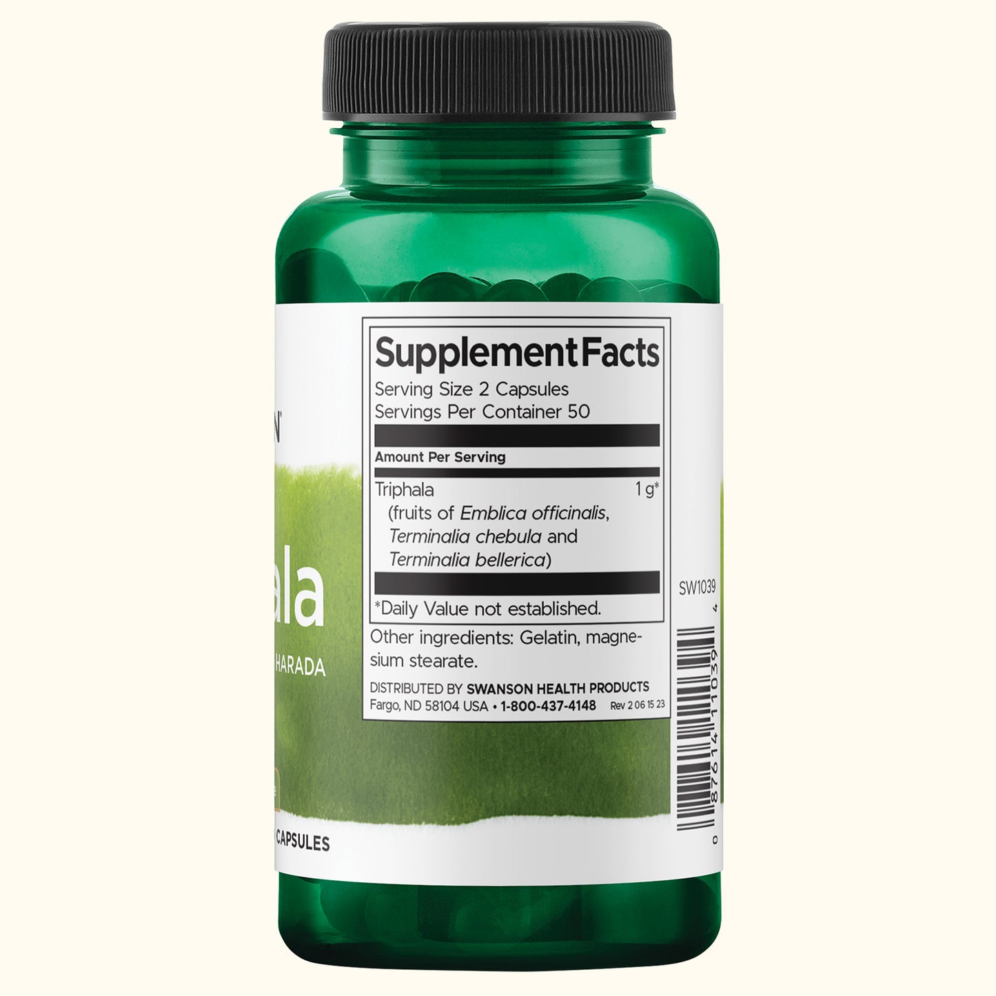 Swanson Suplemento de Triphala 500 Mg, 100 Cápsulas