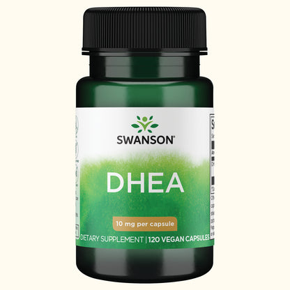 Swanson DHEA Equilibrio Hormonal, 10 mg, 120 Cápsulas Veganas, Non‑GMO, Certificado GMP