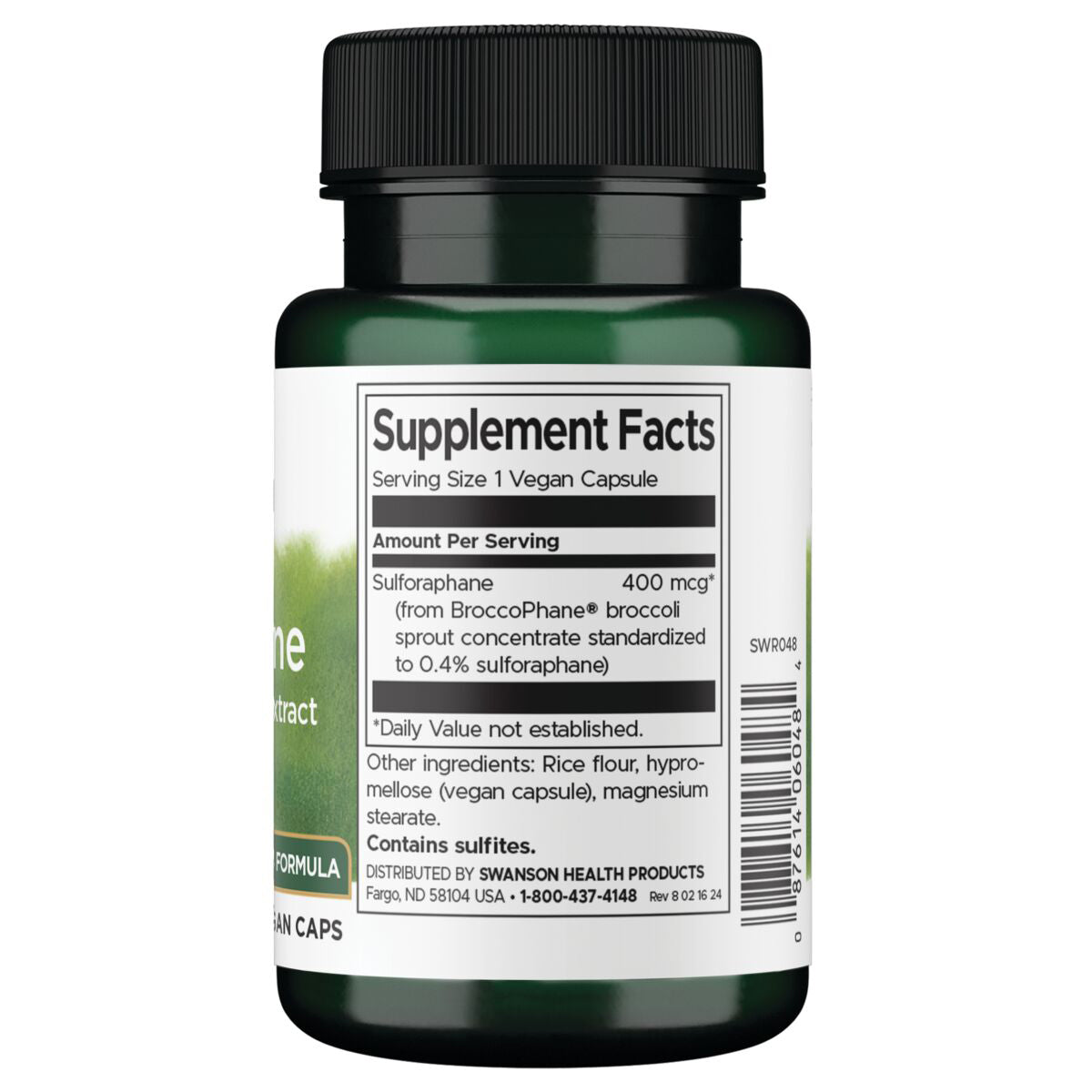 Swanson Suplemento Sulforafano de brócoli, 100% natural 400 mcg, 60 cápsulas