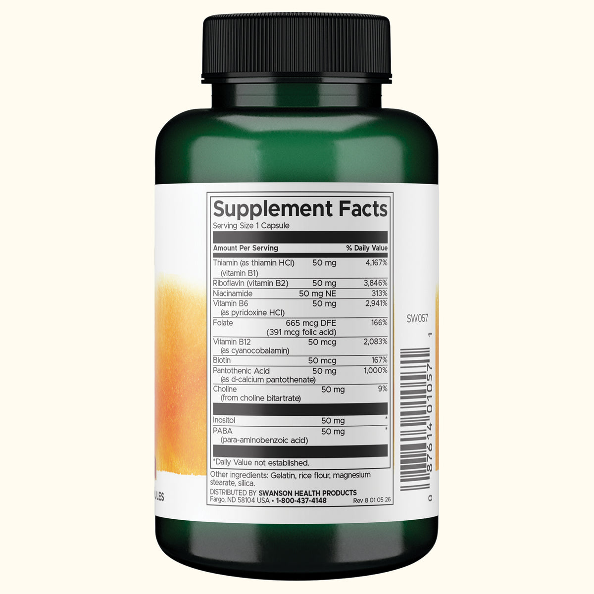 Swanson Balance B‑50 Complex, 100 Cápsulas, Non‑GMO, Certificado GMP