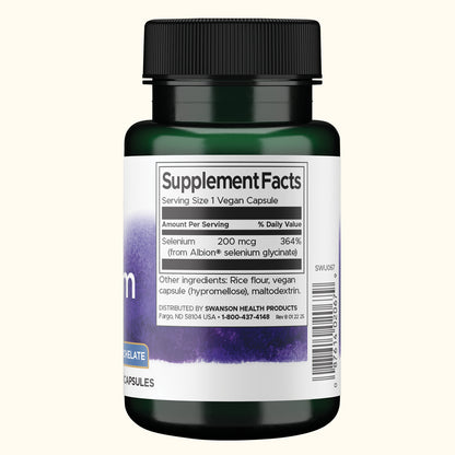 Swanson Complejo Albion Selenio 200mcg, 90 cápsulas