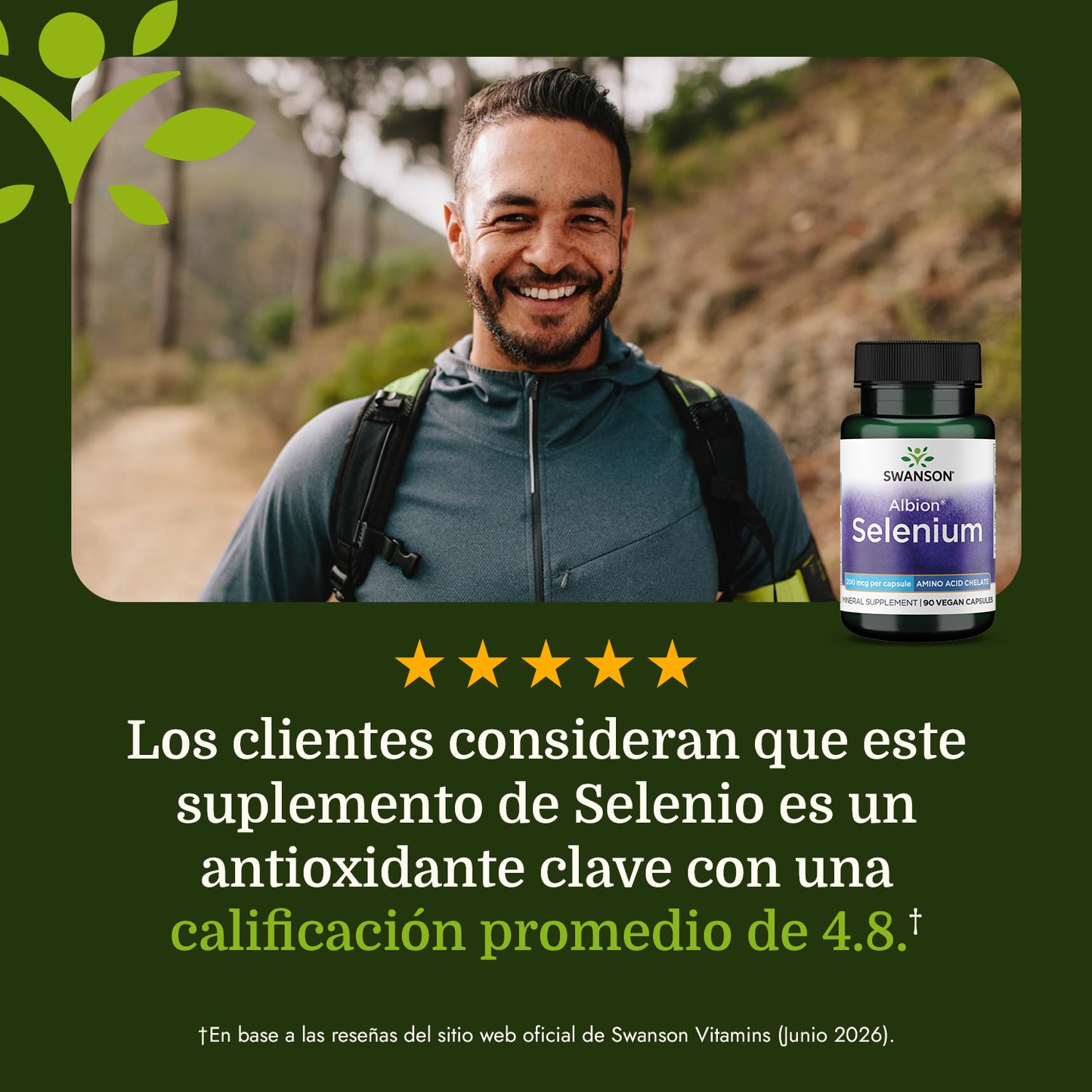 Swanson Complejo Albion Selenio 200mcg, 90 cápsulas