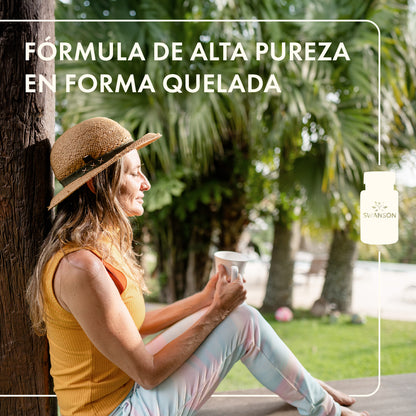 Swanson Suplemento Magnesio Glicinato Quelado Albión 133 mg, 90 cápsulas