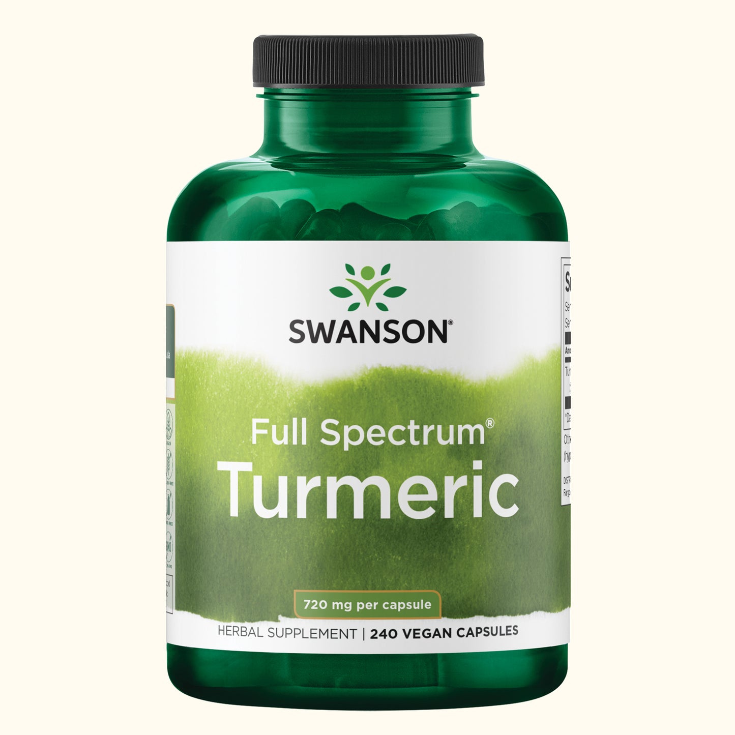 Swanson Suplemento de Cúrcuma Premium 720 Mg, 240 Cápsulas
