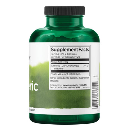 Swanson Suplemento de Cúrcuma Premium 720 Mg, 240 Cápsulas