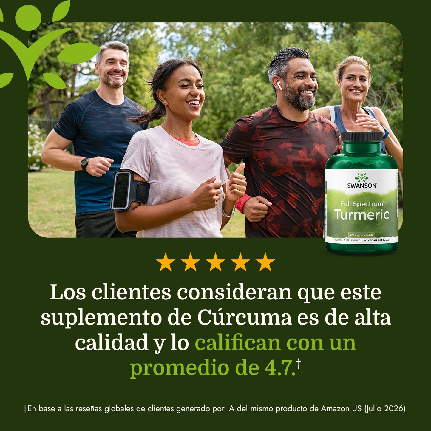 Swanson Suplemento de Cúrcuma Premium 720 Mg, 240 Cápsulas