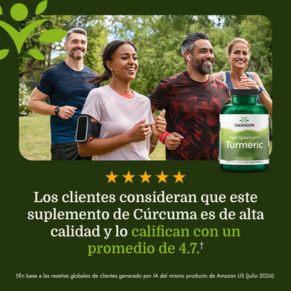 Swanson Suplemento de Cúrcuma Premium 720 Mg, 240 Cápsulas