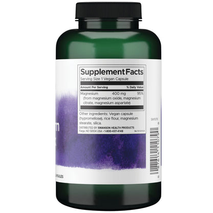 Swanson Complejo de magnesio triple 400 mg, 300 Cápsulas