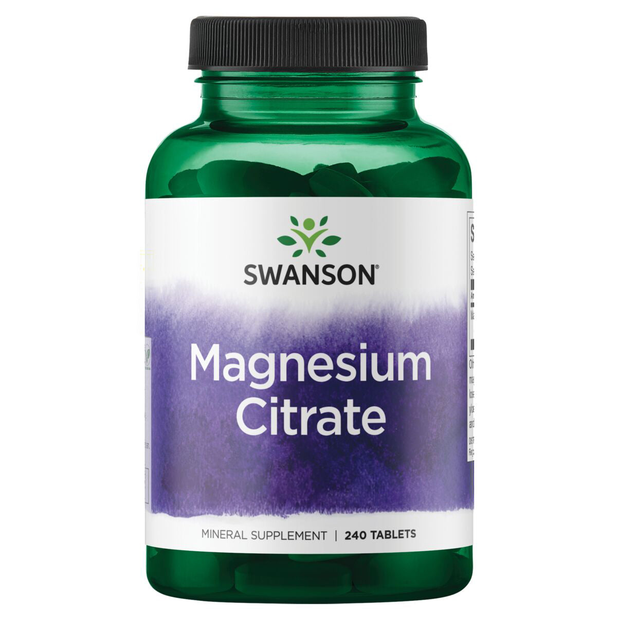 Swanson Suplemento Citrato de Magnesio Máxima Potencia 112.5 mg, 240 tabletas