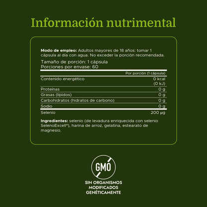 Swanson Suplemento de Selenio Selenoexcell 200 Mcg, 60 Cápsulas