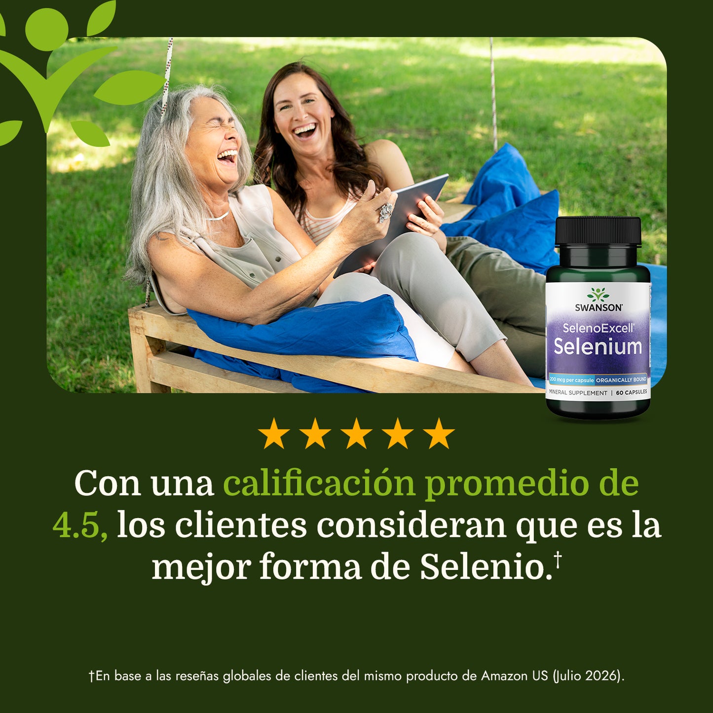 Swanson Suplemento de Selenio Selenoexcell 200 Mcg, 60 Cápsulas