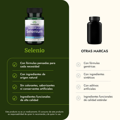 Swanson Suplemento de Selenio Selenoexcell 200 Mcg, 60 Cápsulas