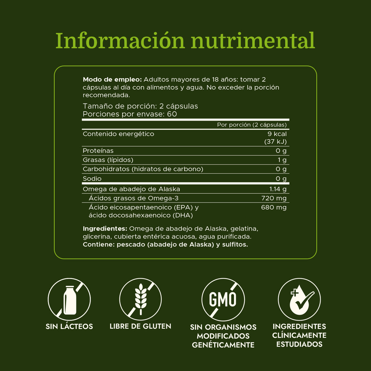 Swanson Suplemento de Omega 3 Alta Concentración 570mg, 120 Cápsulas