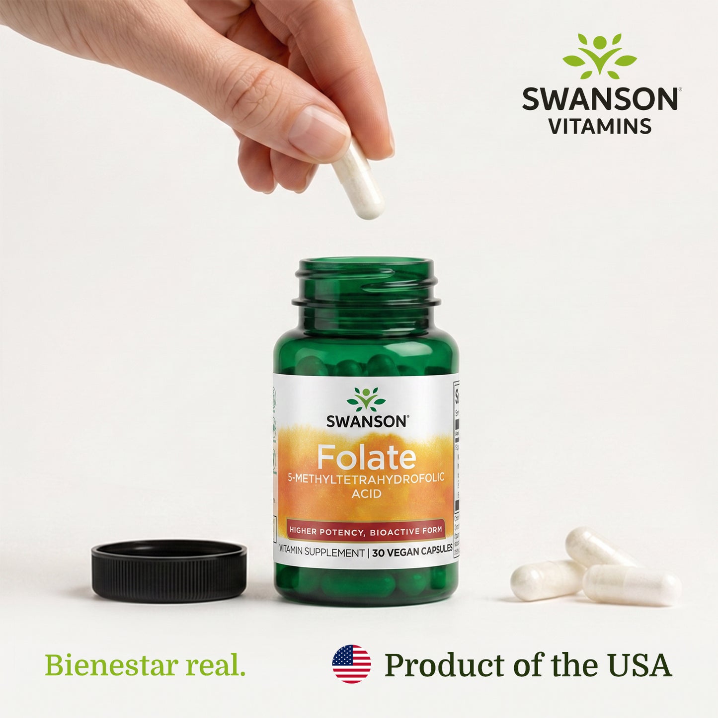Swanson Ultimate Folate 1,360 mcg DFE, 30 Cápsulas