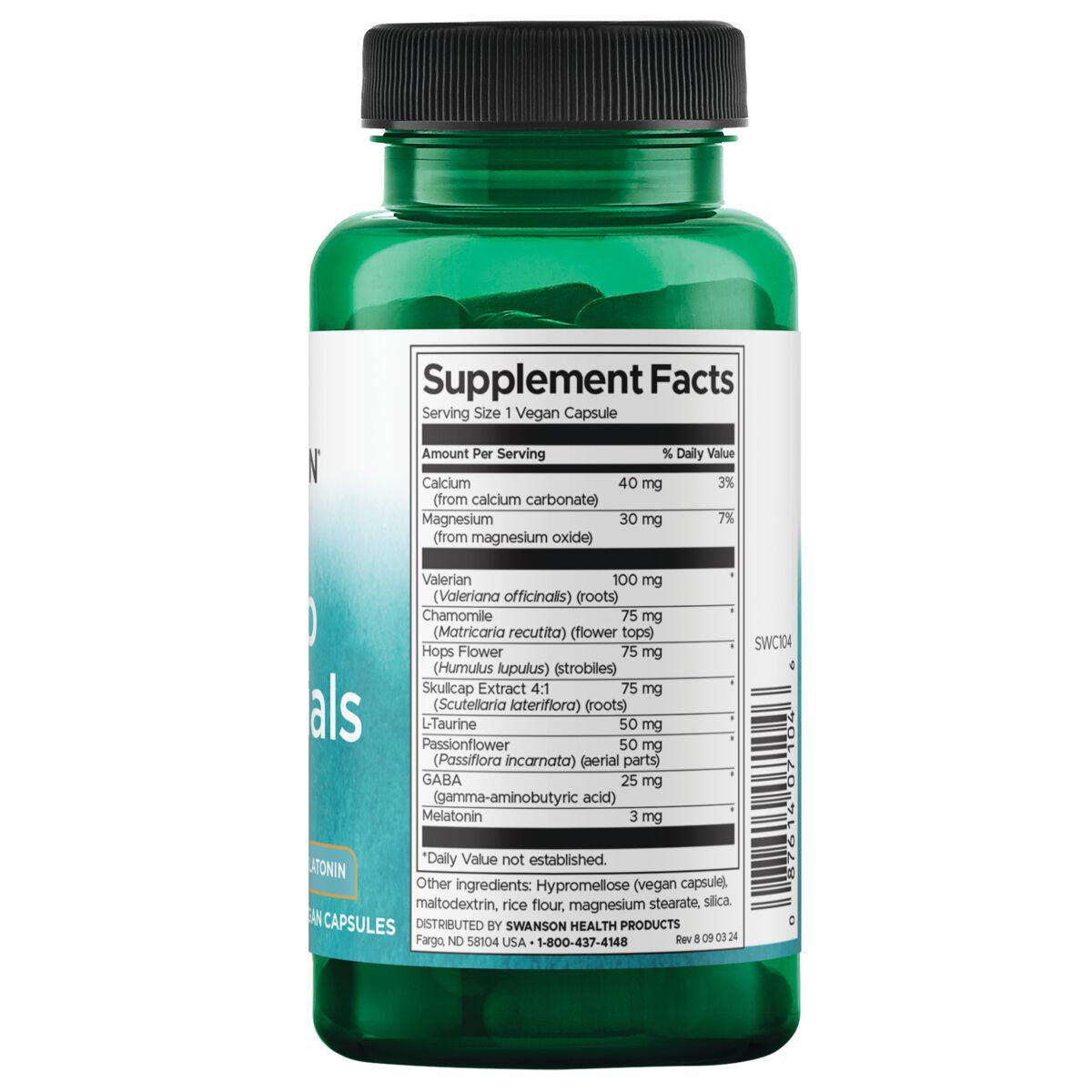 Swanson Suplementos Esenciales Sleep, 60 Cápsulas