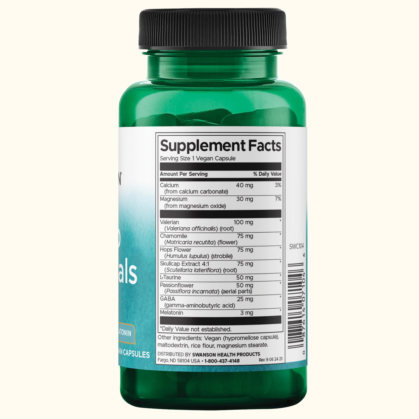 Swanson Suplementos Esenciales Sleep, 60 Cápsulas