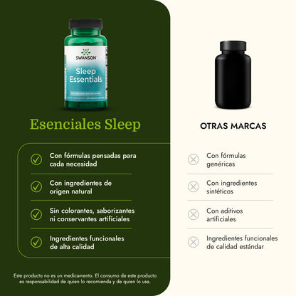 Swanson Suplementos Esenciales Sleep, 60 Cápsulas