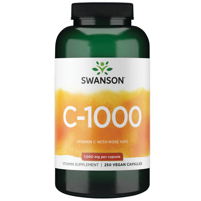 Swanson Suplemento deVitamina C Con Escaramujos, 250 Cápsulas