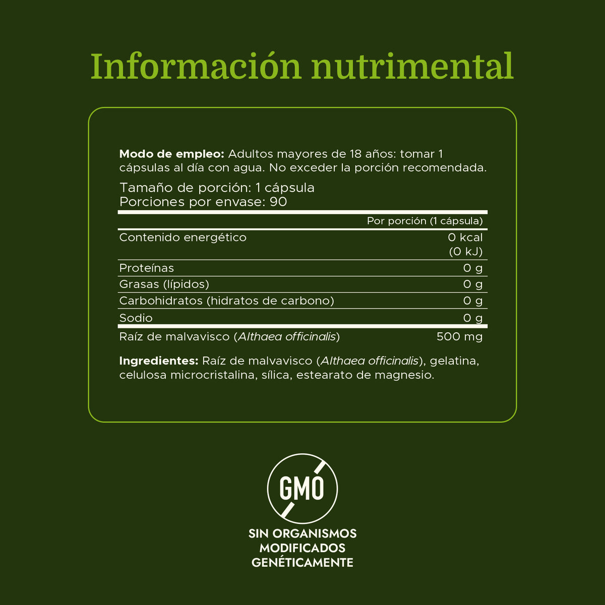 Swanson Suplemento de Raíz de malvavisco 500mg, 90 cápsulas