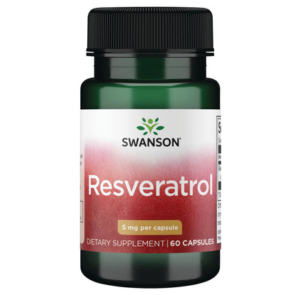 Swanson Extracto de Polygonum cuspidatum Resveratrol 5 mg, 60 cápsulas