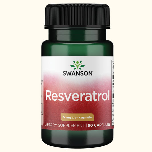 Swanson Extracto de Polygonum cuspidatum Resveratrol 5 mg, 60 cápsulas