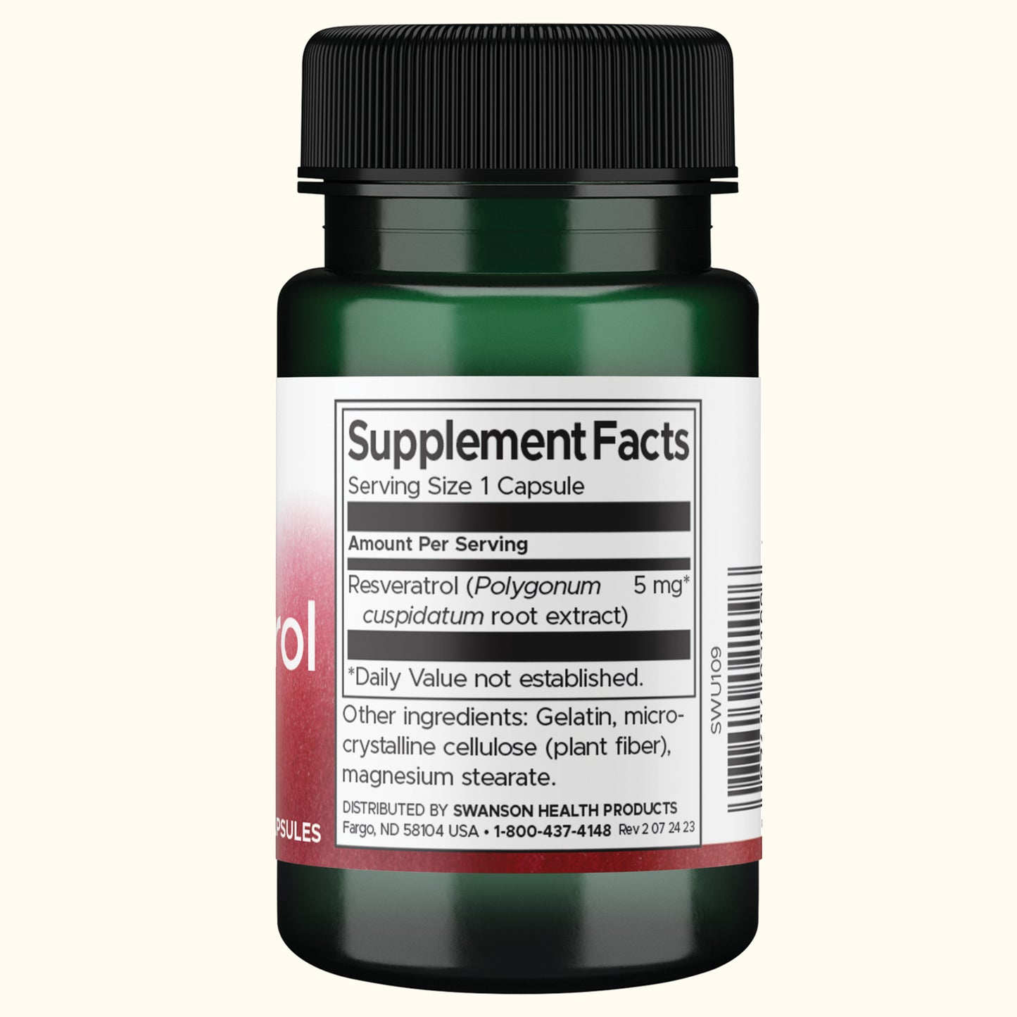 Swanson Extracto de Polygonum cuspidatum Resveratrol 5 mg, 60 cápsulas