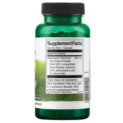 Swanson Suplemento HiActives Cereza Agria 465 mg, 60 cápsulas