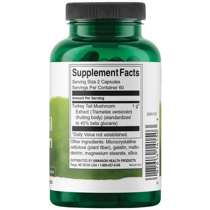 Swanson Suplemento Hongo Turkey Tail 500 mg, 120 cápsulas