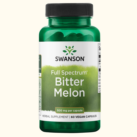 Swanson Suplemento de Melón Amargo Full Spectrum 500 mg, 60 Cápsulas
