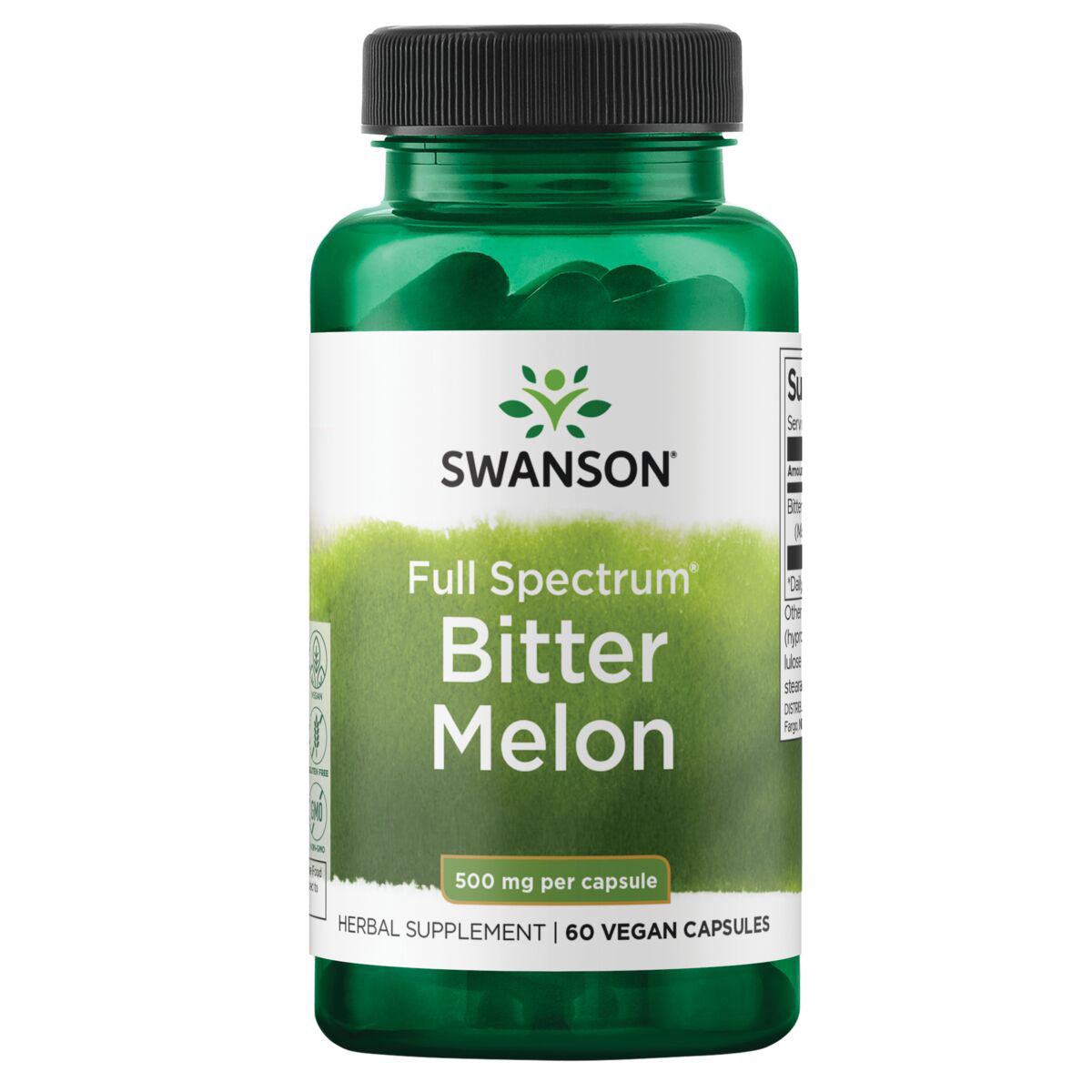 Swanson Suplemento de Melón Amargo Full Spectrum 500 mg, 60 Cápsulas