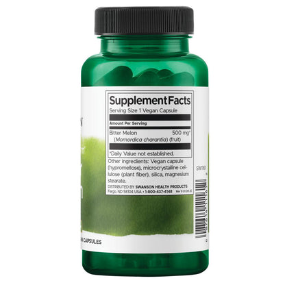 Swanson Suplemento de Melón Amargo Full Spectrum 500 mg, 60 Cápsulas
