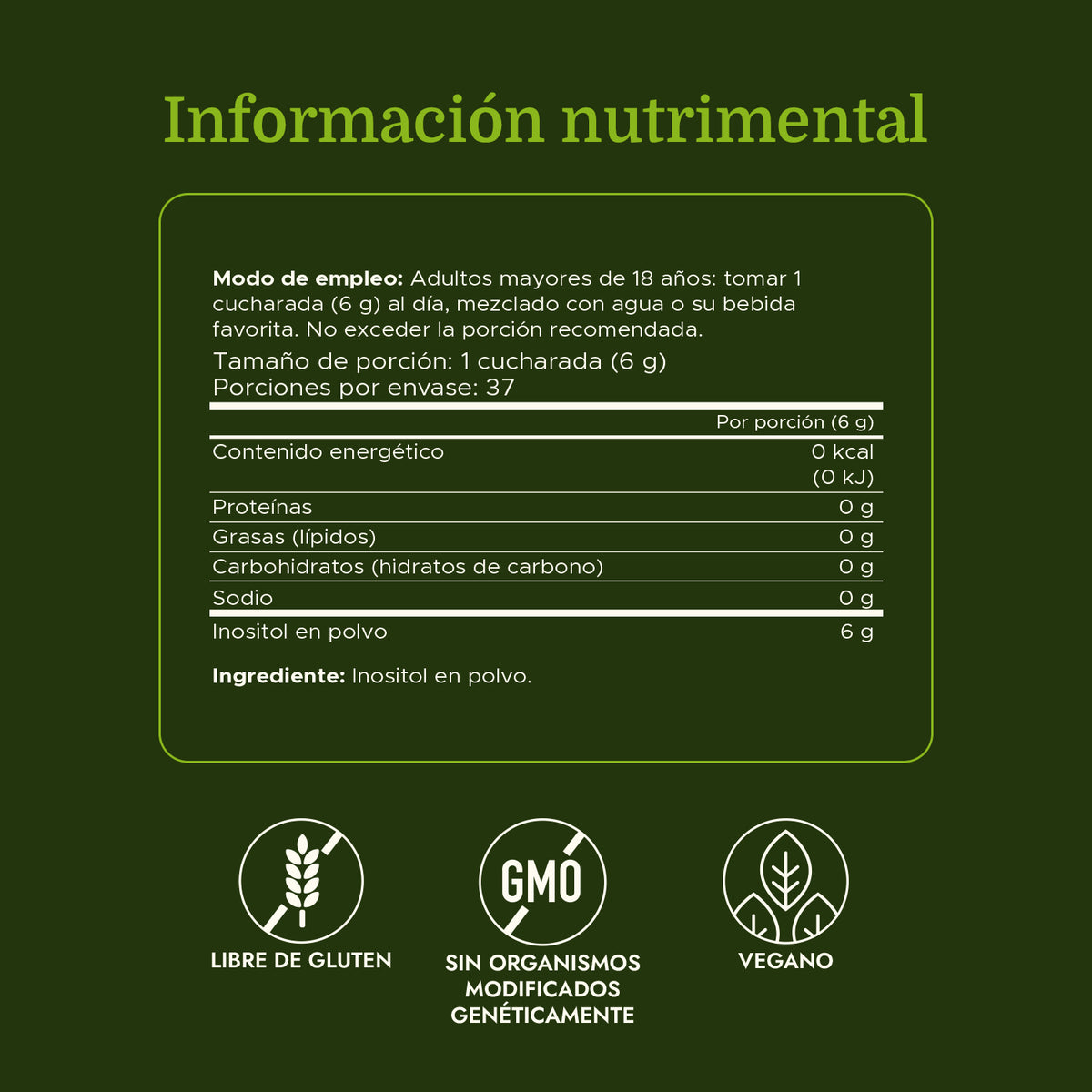 Swanson Suplemento de Inositol en polvo 100 % puro - 8 Onzas (227 g)
