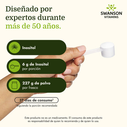 Swanson Suplemento de Inositol en polvo 100 % puro - 8 Onzas (227 g)
