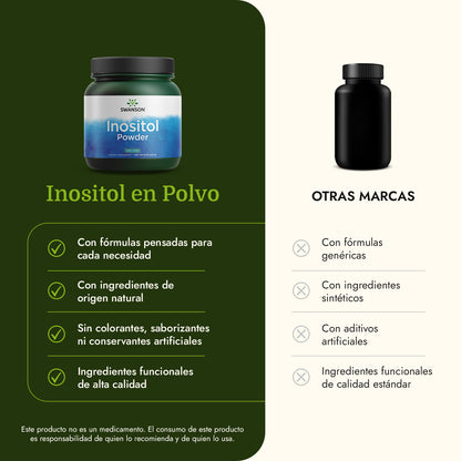 Swanson Suplemento de Inositol en polvo 100 % puro - 8 Onzas (227 g)