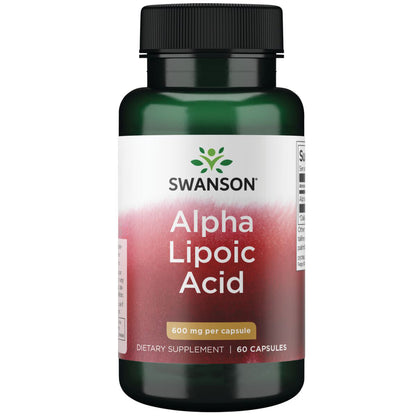 Swanson Suplemento de Alpha Lipoic Acid 600mg, 60 cápsulas