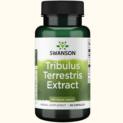 Swanson Suplemento Extracto de Tribuluss terrestris 500 mg, 60 Cápsulas