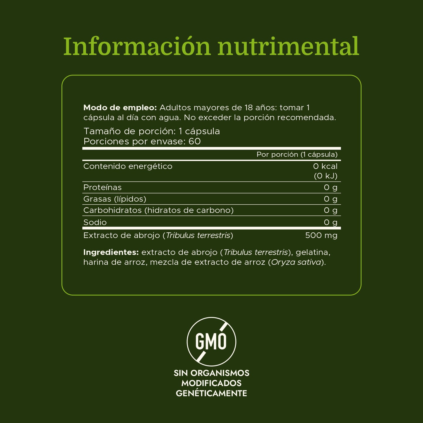 Swanson Suplemento Extracto de Tribuluss terrestris 500 mg, 60 Cápsulas