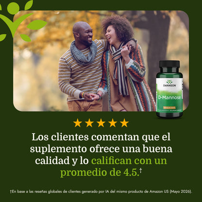 Swanson Suplemento D-manosa 700 mg, 60 cápsulas