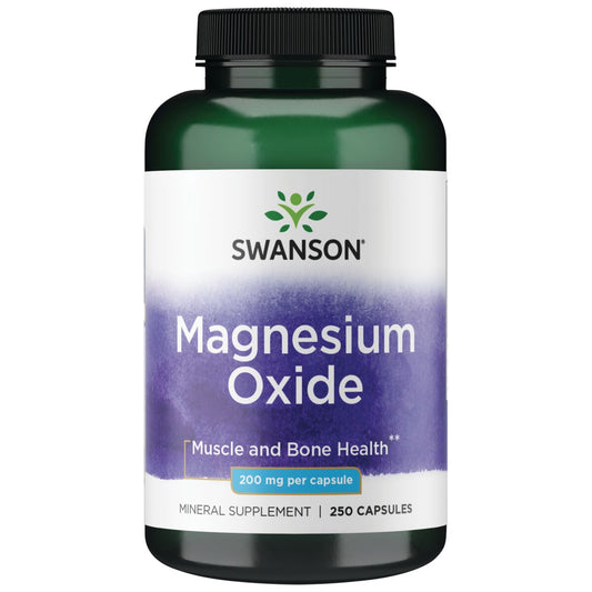 Swanson - Óxido de Magnesio - 200 mg 250 cápsulas