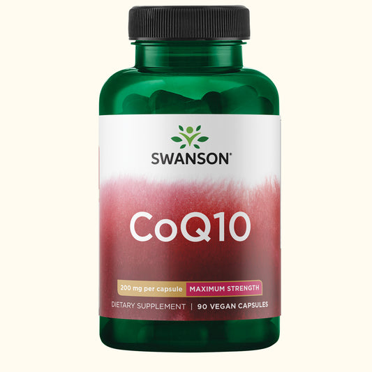 Swanson Suplemento de CoQ10, Concentracion Maxima 200 Mg, 90 Cápsulas