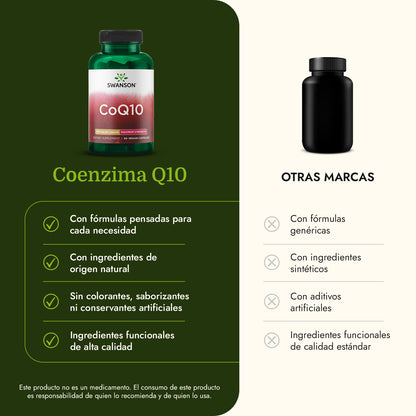 Swanson Suplemento de CoQ10, Concentracion Maxima 200 Mg, 90 Cápsulas