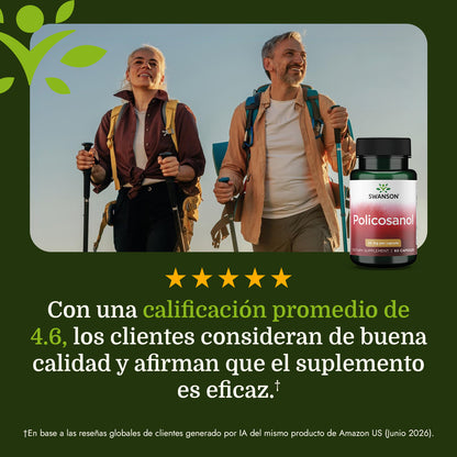Swanson Suplemento de Policosanol 20 Mg, 60 cápsulas
