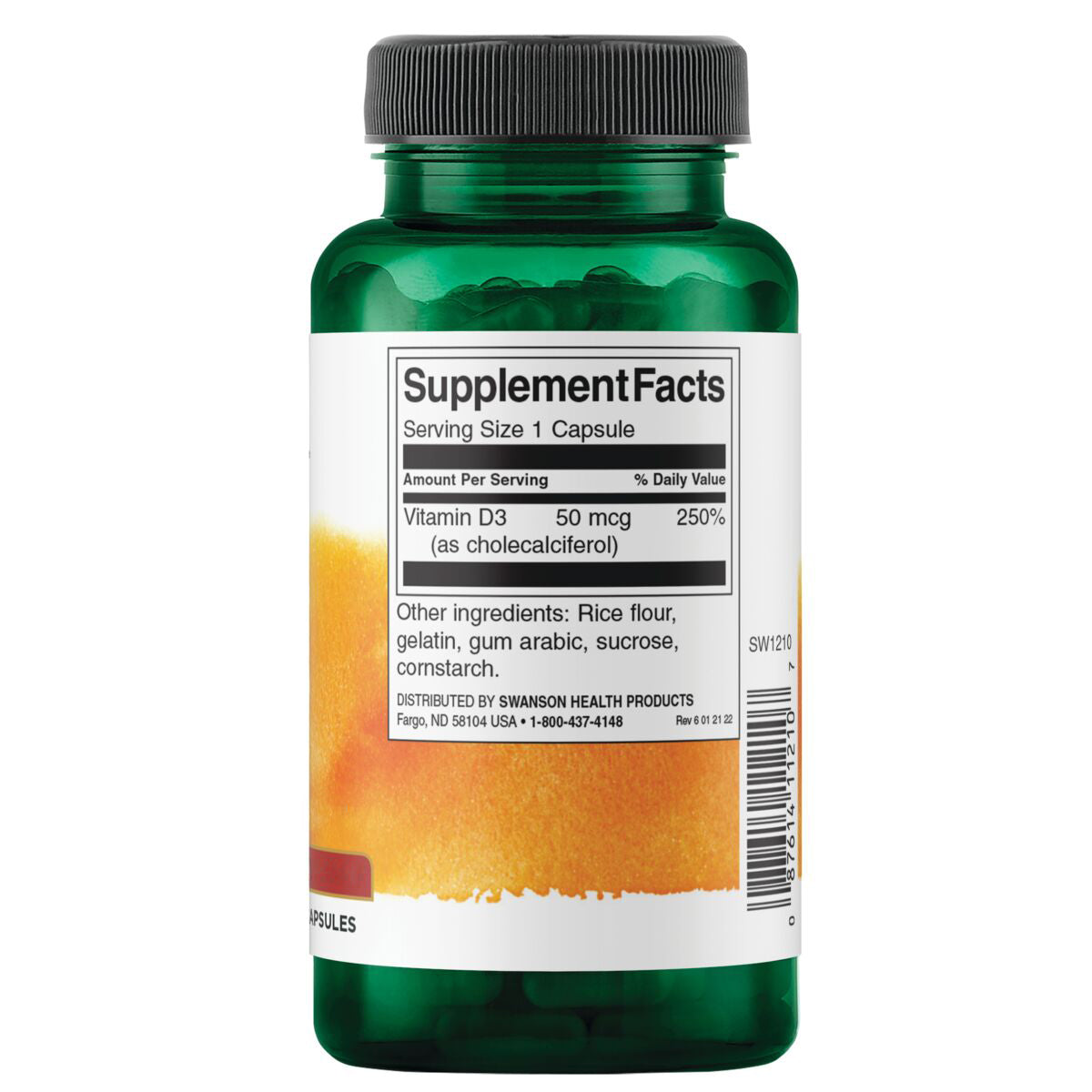 Swanson Vitamina D3 Mayor Concentración 2,000 Iu (50 Mcg), 250 Cápsulas