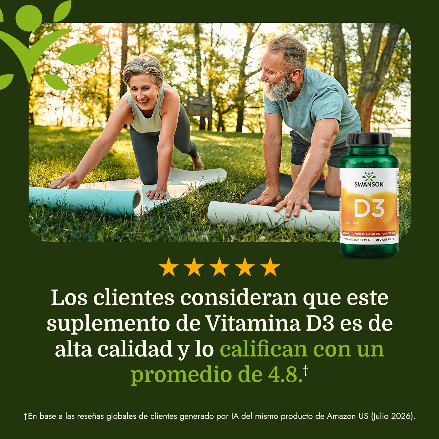 Swanson Vitamina D3 Mayor Concentración 2,000 Iu (50 Mcg), 250 Cápsulas
